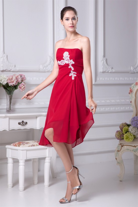Beading Strapless Chiffon Prom/Formal Evening Dresses 02021056