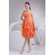 Cascading Ruffles Knee-Length A-Line Chiffon Evening Party Dresses 02021066