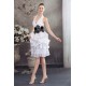 A-Line Halter Short White Homecoming Cocktail Party Bridesmaid Dresses 02021071