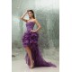 High Low Beading Satin Organza Sleeveless A-Line Homecoming Cocktail Party Dresses 02021078