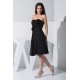 Knee-Length Ruffles Chiffon Silk like Satin Little Black Dresses 02021086