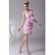 Knee-Length Sheath/Column Beading One-Shoulder Evening Party Dresses 02021087