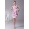 Knee-Length Sheath/Column Beading One-Shoulder Evening Party Dresses 02021087