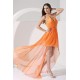Lace A-Line Sleeveless Chiffon Elastic Silk like Satin Homecoming Dresses 02021093