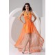 Lace A-Line Sleeveless Chiffon Elastic Silk like Satin Homecoming Dresses 02021093