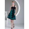 One-Shoulder Sleeveless Knee-Length Satin Chiffon Lace Prom/Formal Evening Dresses 02021102