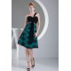 One-Shoulder Sleeveless Knee-Length Satin Chiffon Lace Prom/Formal Evening Dresses 02021102