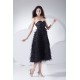 Pleats Taffeta Netting Tea Length Sleeveless Prom/Formal Evening Dresses 02021106