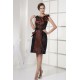 Satin Organza Sheath/Column Short/Mini Prom/Formal Evening Dresses 02021125