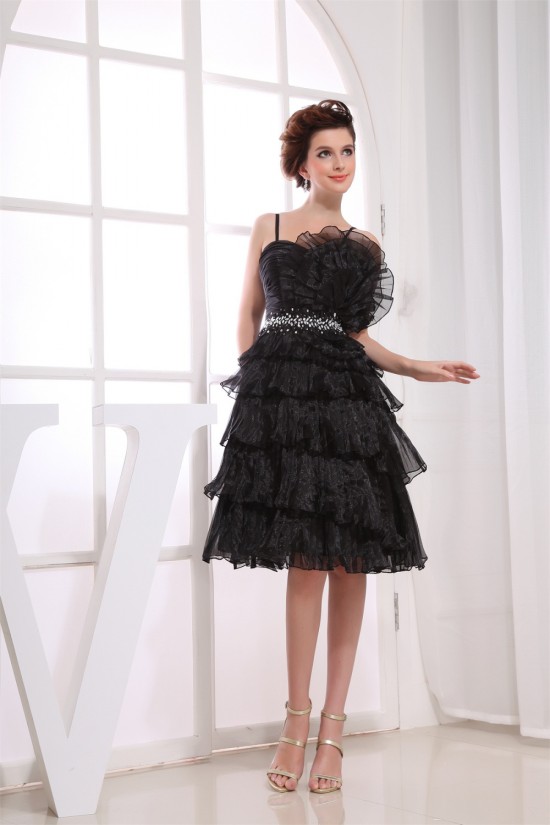 Satin Tulle Knee-Length Sleeveless A-Line Prom/Formal Evening Dresses 02021126 Satin Tulle Knee-Length Sleeveless A-Line Prom/Formal Evening Dresses 02021126