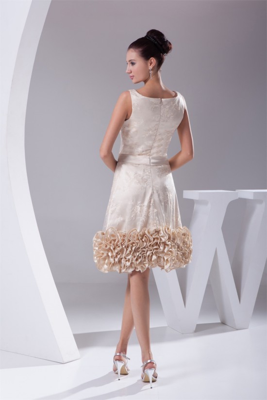 Sheath/Column Lace Silk like Satin Sleeveless Evening Party Dresses 02021137