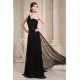 Brush Sweep Train One-Shoulder A-Line Chiffon Sequins Long Black Prom/Formal Evening Dresses 02020114 Brush Sweep Train One-Shoulder A-Line Chiffon Sequins Long Black Prom/Formal Evening Dresses 02020114