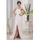 Brush Sweep Train One-Shoulder A-Line Long White Prom/Formal Evening Dresses 02020115 Brush Sweep Train One-Shoulder A-Line Long White Prom/Formal Evening Dresses 02020115
