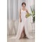 Brush Sweep Train One-Shoulder A-Line Long White Prom/Formal Evening Dresses 02020115