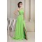 A-Line Brush Sweep Train One-Shoulder Sleeveless Long Prom Evening Bridesmaid Dresses 02020116
