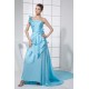 Brush Sweep Train One-Shoulder Sleeveless Long Blue Prom/Formal Evening Dresses 02020117 Brush Sweep Train One-Shoulder Sleeveless Long Blue Prom/Formal Evening Dresses 02020117