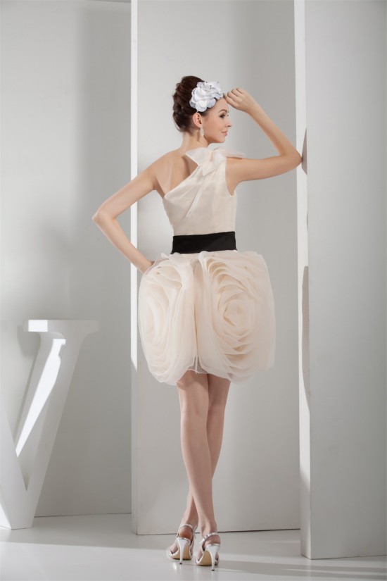 Short/Mini One-Shoulder Sleeveless A-Line Prom/Formal Evening Dresses 02021173 Short/Mini One-Shoulder Sleeveless A-Line Prom/Formal Evening Dresses 02021173