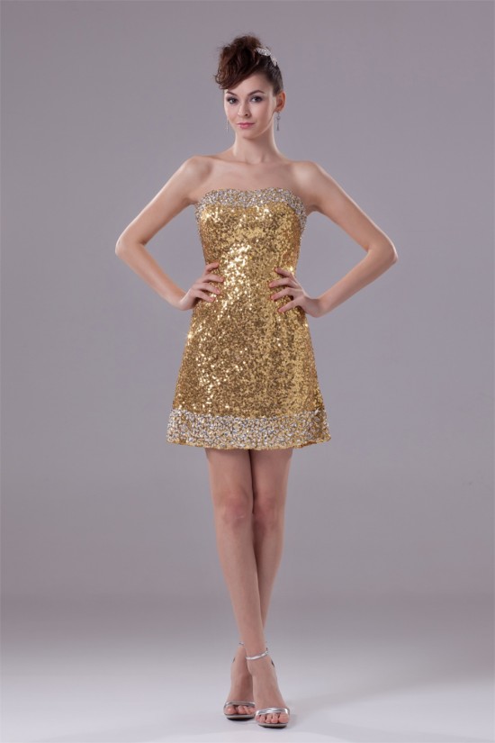 Short/Mini Soft Sweetheart Sequined Material Prom/Formal Evening Dresses 02021187 Short/Mini Soft Sweetheart Sequined Material Prom/Formal Evening Dresses 02021187