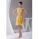 A-Line Lace Silk like Satin Straps Ruffles Evening Bridesmaid Dresses 02021211
