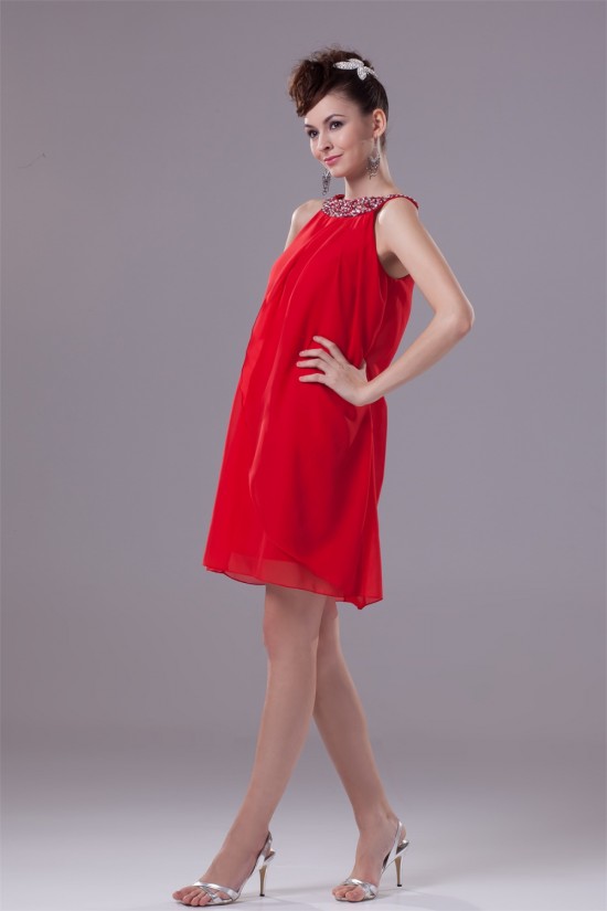Sleeveless Short/Mini Sheath/Column Scoop Bridesmaid Dresses 02021226