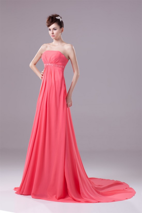 Empire Brush Sweep Train Strapless Sleeveless Prom/Formal Evening Maternity Dresses 02020126 Empire Brush Sweep Train Strapless Sleeveless Prom/Formal Evening Maternity Dresses 02020126