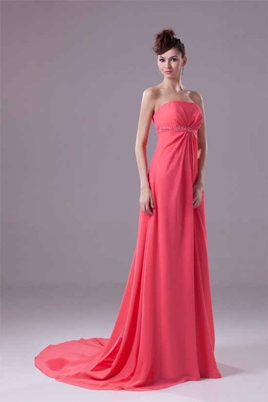 Empire Brush Sweep Train Strapless Sleeveless Prom/Formal Evening Maternity Dresses 02020126 Empire Brush Sweep Train Strapless Sleeveless Prom/Formal Evening Maternity Dresses 02020126