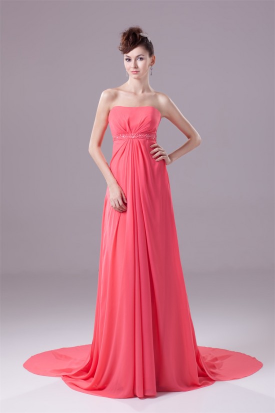 Empire Brush Sweep Train Strapless Sleeveless Prom/Formal Evening Maternity Dresses 02020126 Empire Brush Sweep Train Strapless Sleeveless Prom/Formal Evening Maternity Dresses 02020126