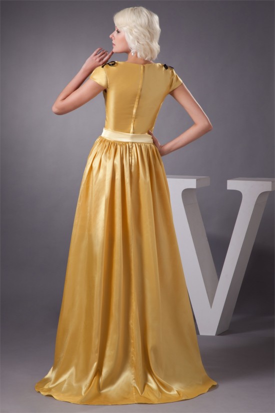 Asymmetrical Bows Short A-Line Taffeta Prom/Formal Evening Dresses 02021284