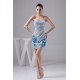 Beading Sheath/Column Sequins Silver Short Prom/Formal Evening Dresses 02021297