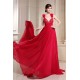 Beading V-Neck Brush Sweep Train Long Red Prom/Formal Evening Dresses 02020130 Beading V-Neck Brush Sweep Train Long Red Prom/Formal Evening Dresses 02020130