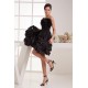 A-Line Beading Taffeta Strapless Sleeveless Short/Mini Little Black Dresses 02021307