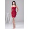 Chiffon Spaghetti Straps Short Red Prom/Formal Evening Dresses 02021316