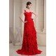 Cascading Ruffles Sweetheart Mermaid/Trumpet Long Red One-Shoulder Prom/Formal Evening Dresses 02020132
