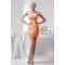 Sheath/Column Handmade Flowers Satin Prom/Formal Evening Dresses 02021358