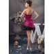 Sheath/Column Lace Organza Sleeveless Short/Mini Prom/Formal Evening Dresses 02021361