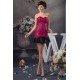 Sheath/Column Lace Organza Sleeveless Short/Mini Prom/Formal Evening Dresses 02021361