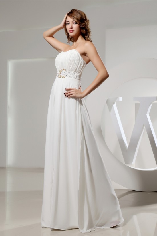 A-Line Strapless Chiffon Beaded Long Prom/Formal Evening Bridesmaid Dresses 02020138 A-Line Strapless Chiffon Beaded Long Prom/Formal Evening Bridesmaid Dresses 02020138