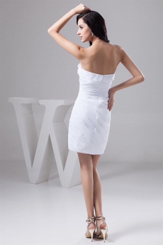 Short/Mini Sheath/Column Sleeveless Chiffon Silk like Satin Bridesmaid Dresses 02021386 Short/Mini Sheath/Column Sleeveless Chiffon Silk like Satin Bridesmaid Dresses 02021386