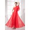 Chiffon Ankle-Length One-Shoulder Ruched Prom/Formal Evening Dresses 02020141