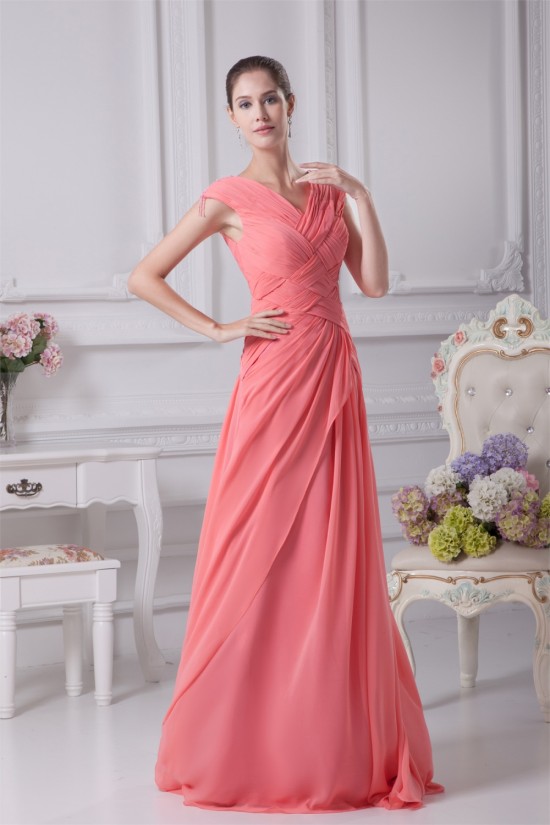 Chiffon Brush Sweep Train Long Prom/Formal Evening Dresses 02020142 Chiffon Brush Sweep Train Long Prom/Formal Evening Dresses 02020142