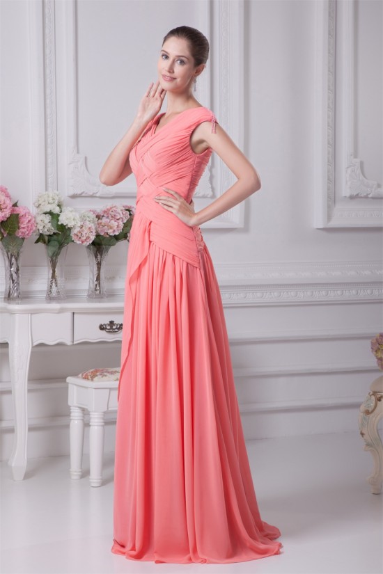 Chiffon Brush Sweep Train Long Prom/Formal Evening Dresses 02020142 Chiffon Brush Sweep Train Long Prom/Formal Evening Dresses 02020142