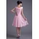 A-Line Chiffon Silk like Satin Ruffles Knee-Length Prom/Formal Evening Dresses 02021436