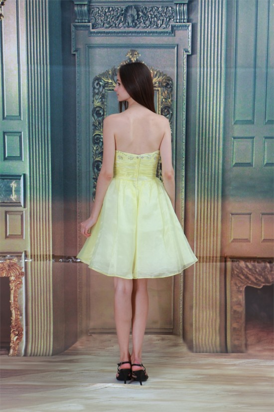 A-Line Satin Knee-Length Beading Sleeveless Prom/Formal Evening Dresses 02021442 A-Line Satin Knee-Length Beading Sleeveless Prom/Formal Evening Dresses 02021442