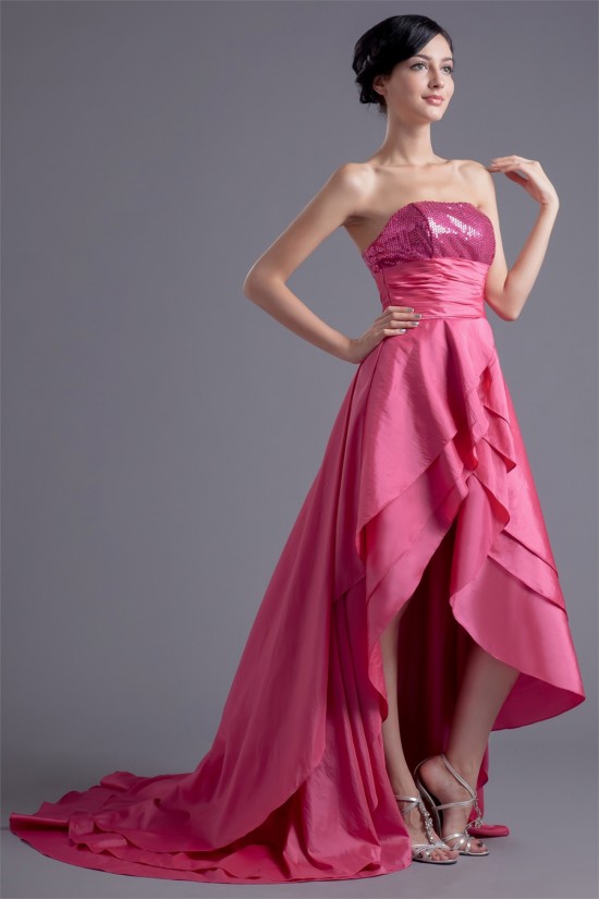 Asymmetrical A-Line Sleeveless Tiered Strapless Prom/Formal Homecoming Evening Dresses 02021446 Asymmetrical A-Line Sleeveless Tiered Strapless Prom/Formal Homecoming Evening Dresses 02021446