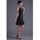 Bateau Beading Short/Mini Sleeveless Chiffon Little Black Dresses 02021450
