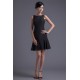 Bateau Beading Short/Mini Sleeveless Chiffon Little Black Dresses 02021450