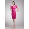 Knee-Length Pleats Scoop Sheath/Column Prom/Formal Evening Dresses 02021473