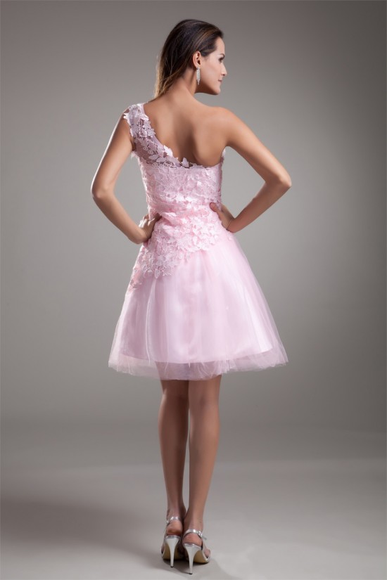 Lace Short/Mini One-Shoulder Prom Evening Cocktail Homecoming Dresses 02021474 Lace Short/Mini One-Shoulder Prom Evening Cocktail Homecoming Dresses 02021474