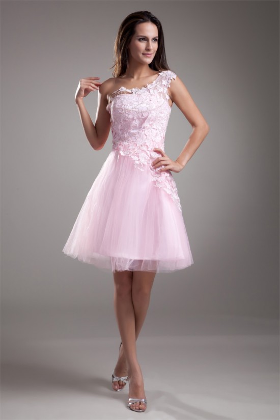 Lace Short/Mini One-Shoulder Prom Evening Cocktail Homecoming Dresses 02021474 Lace Short/Mini One-Shoulder Prom Evening Cocktail Homecoming Dresses 02021474