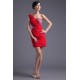 One-Shoulder Beading Short/Mini Sleeveless Prom/Formal Evening Dresses 02021475